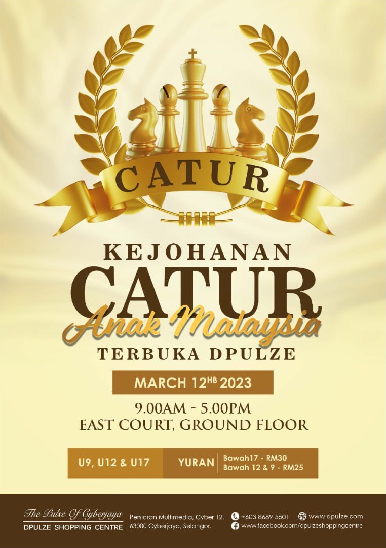 Kejohanan Catur Anak Malaysia, DPULZE Cyberjaya. Malaysia Chess. Catur Malaysia 