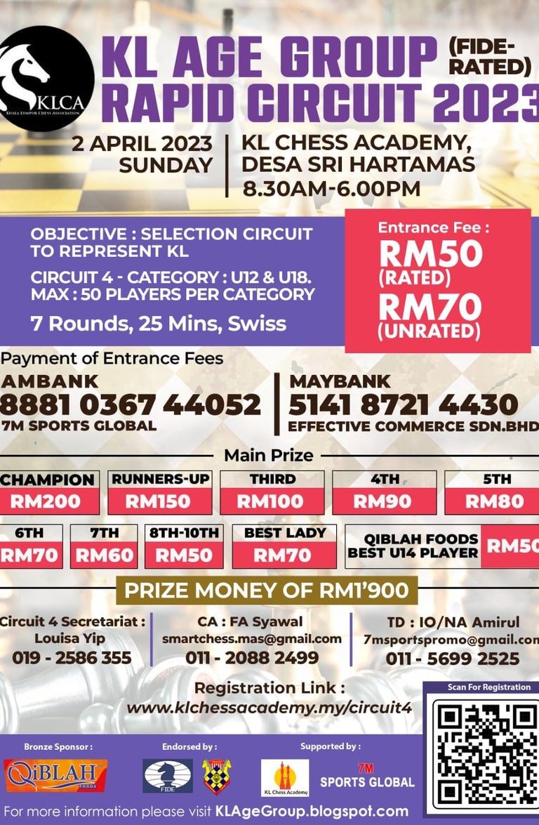 KLCA KL Chess Academy. Malaysia Chess. Catur Malaysia