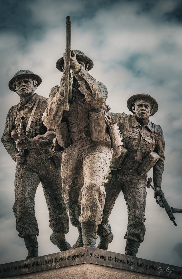 a statue of a soldier on a pedestal