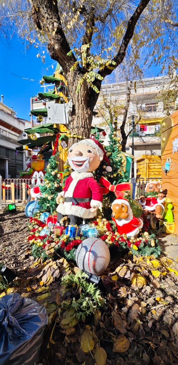decoracion navideña papa noel ositos bolas