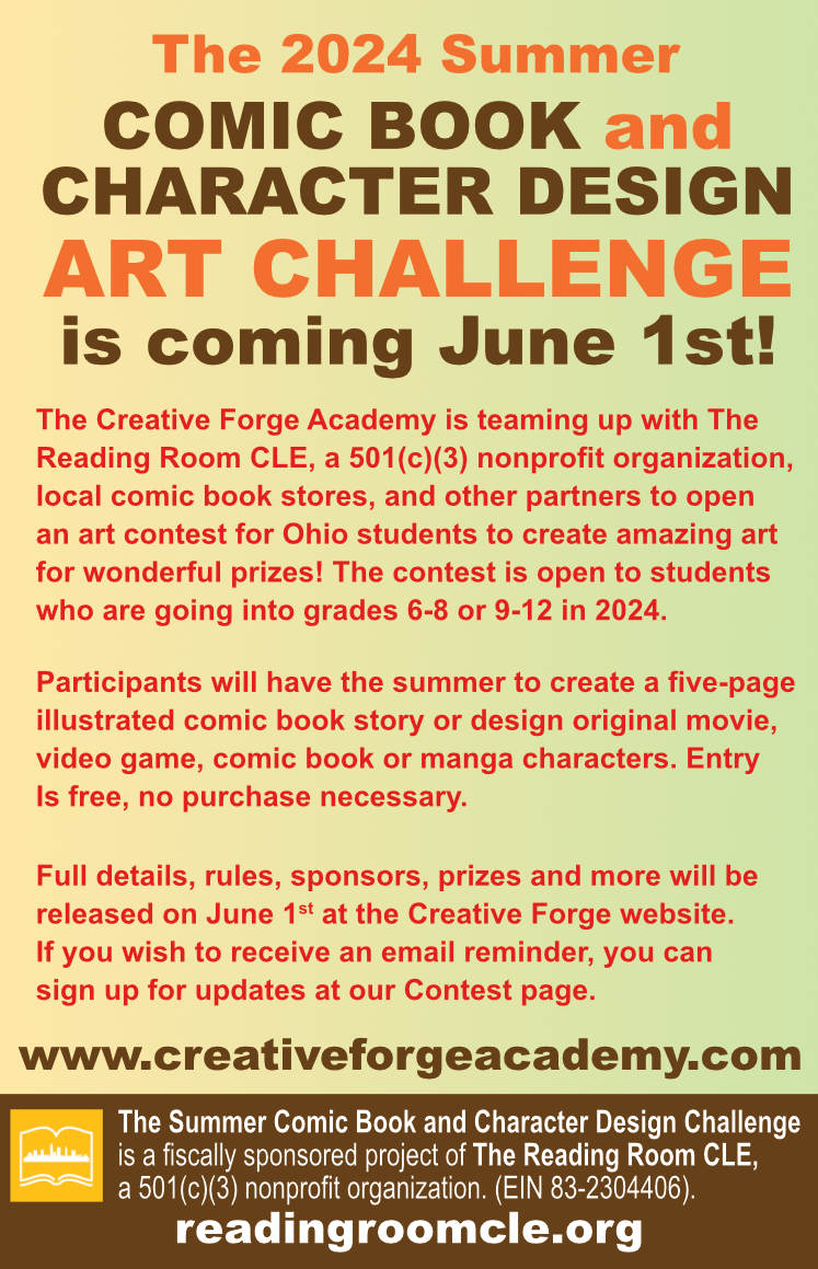 Comic Book Summer Art Contest Ohio