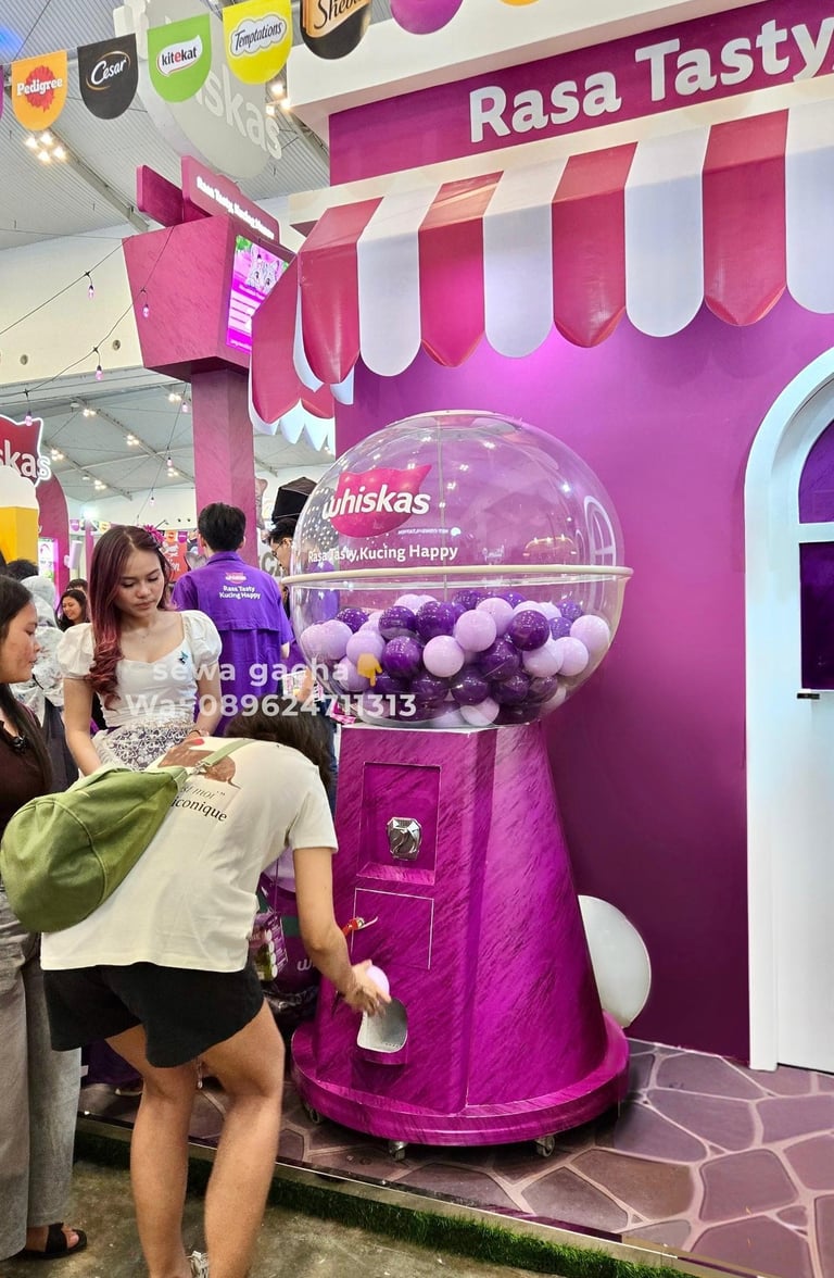 sewa mesin gacha jumbo ungu jabodetabek