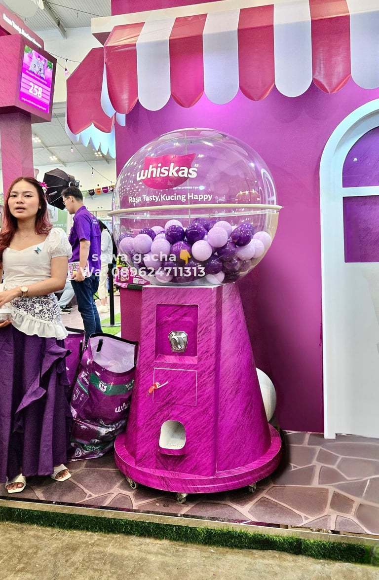 sewa mesin gacha jumbo ungu jabodetabek