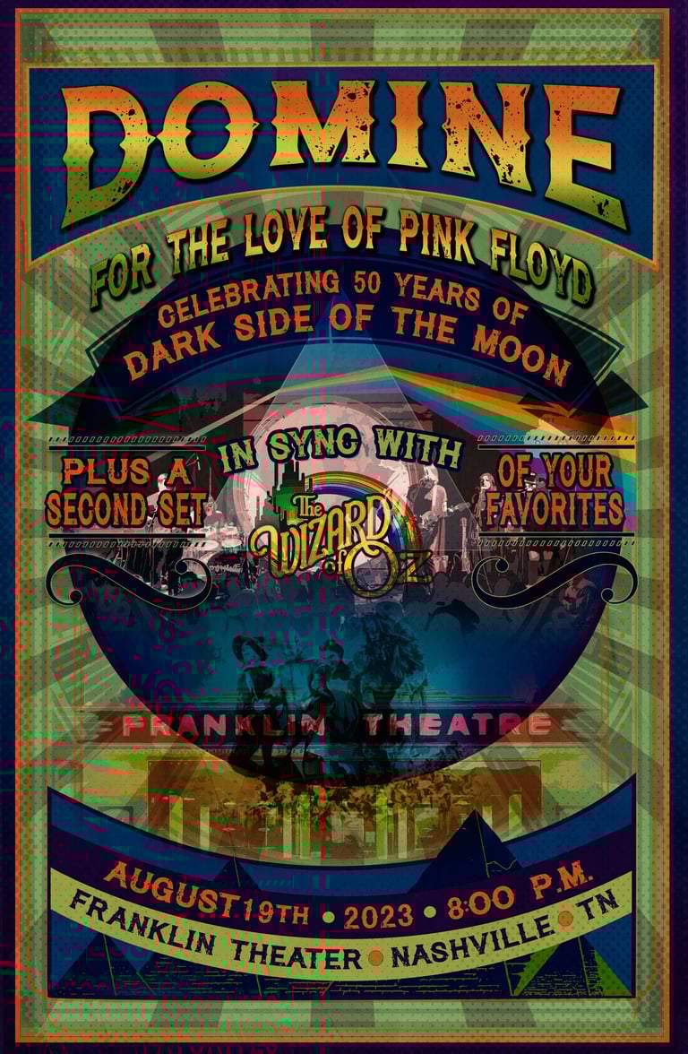 a poster for a concert with a poster of a concert