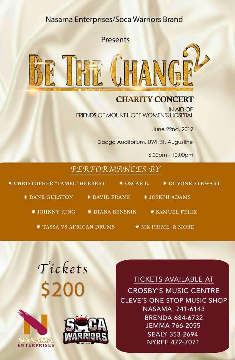 Be the Change Charity Concert Flyer