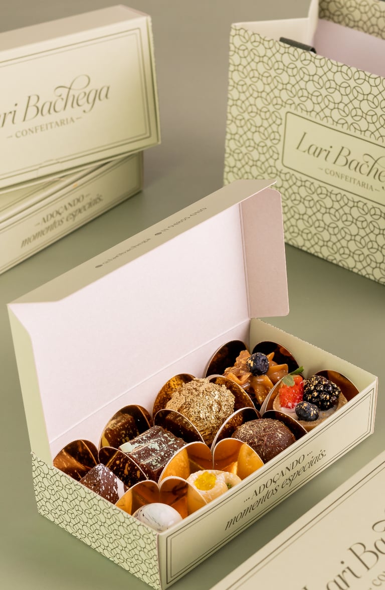 Caixa de doces finos para lembranças, presentes e eventos corporativos