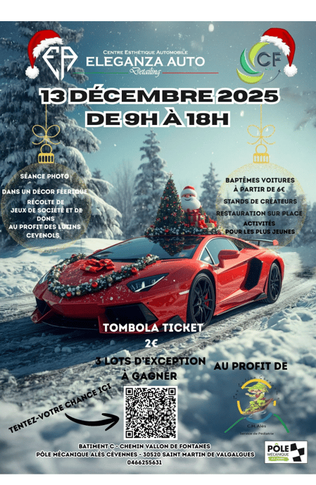 Journée carritative pour les enfants hospitalisé chez Eleganza Auto le 13/12