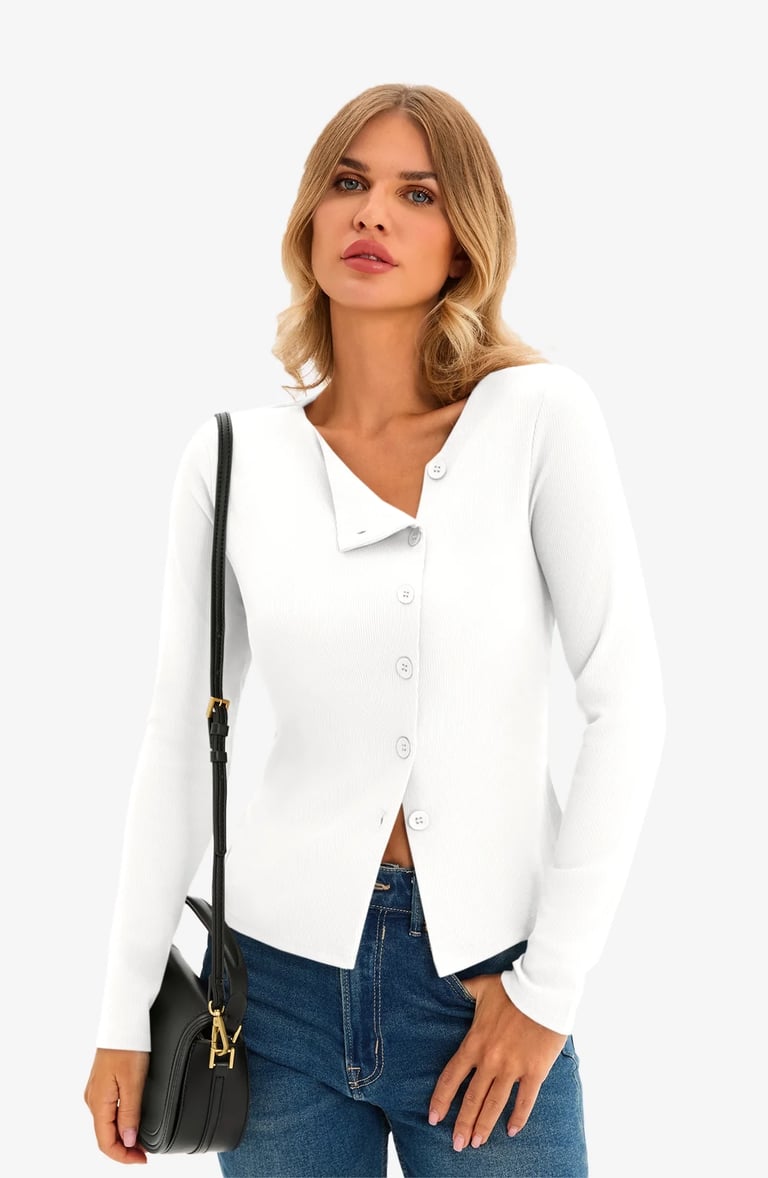 white Long sleeve blouse
