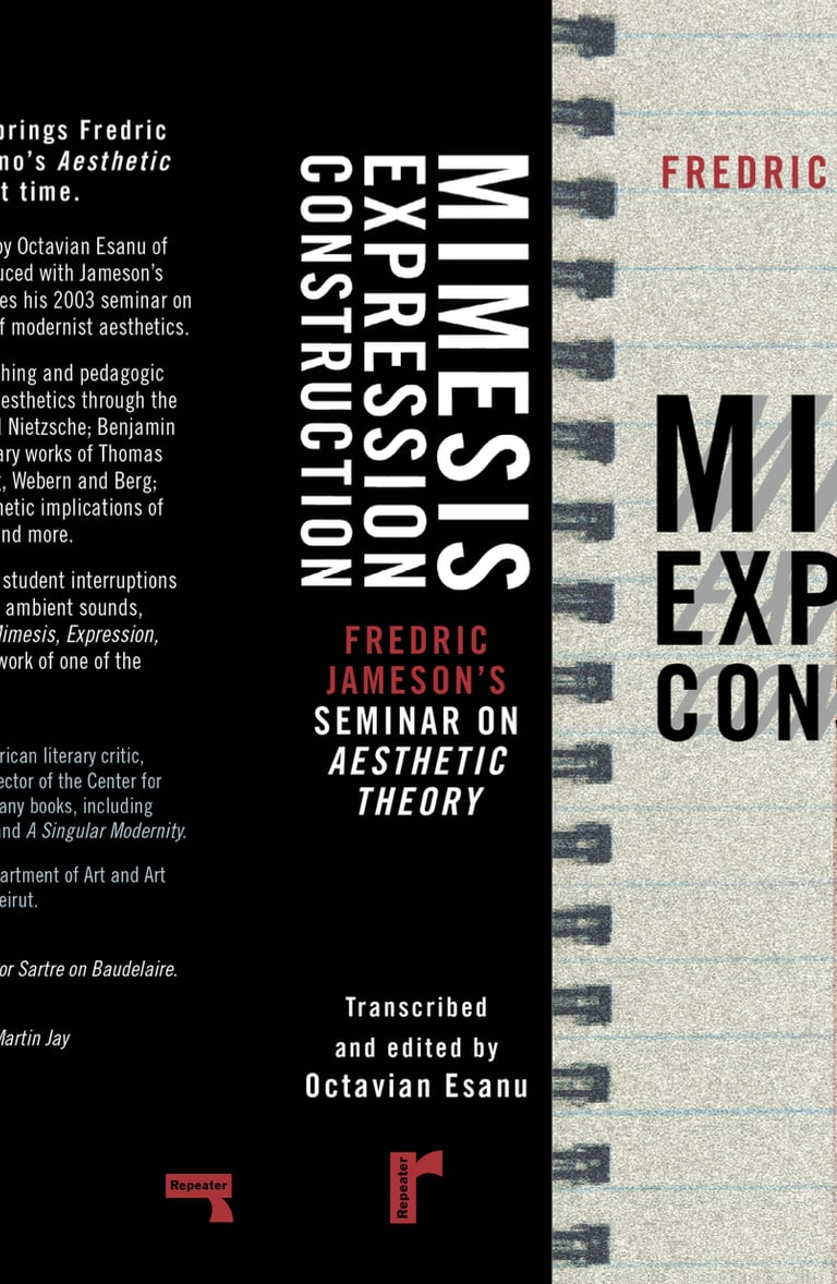 Cover of the book "Mimesis Expression Construction" — Jameson's seminar on Adorno edited by Esanu