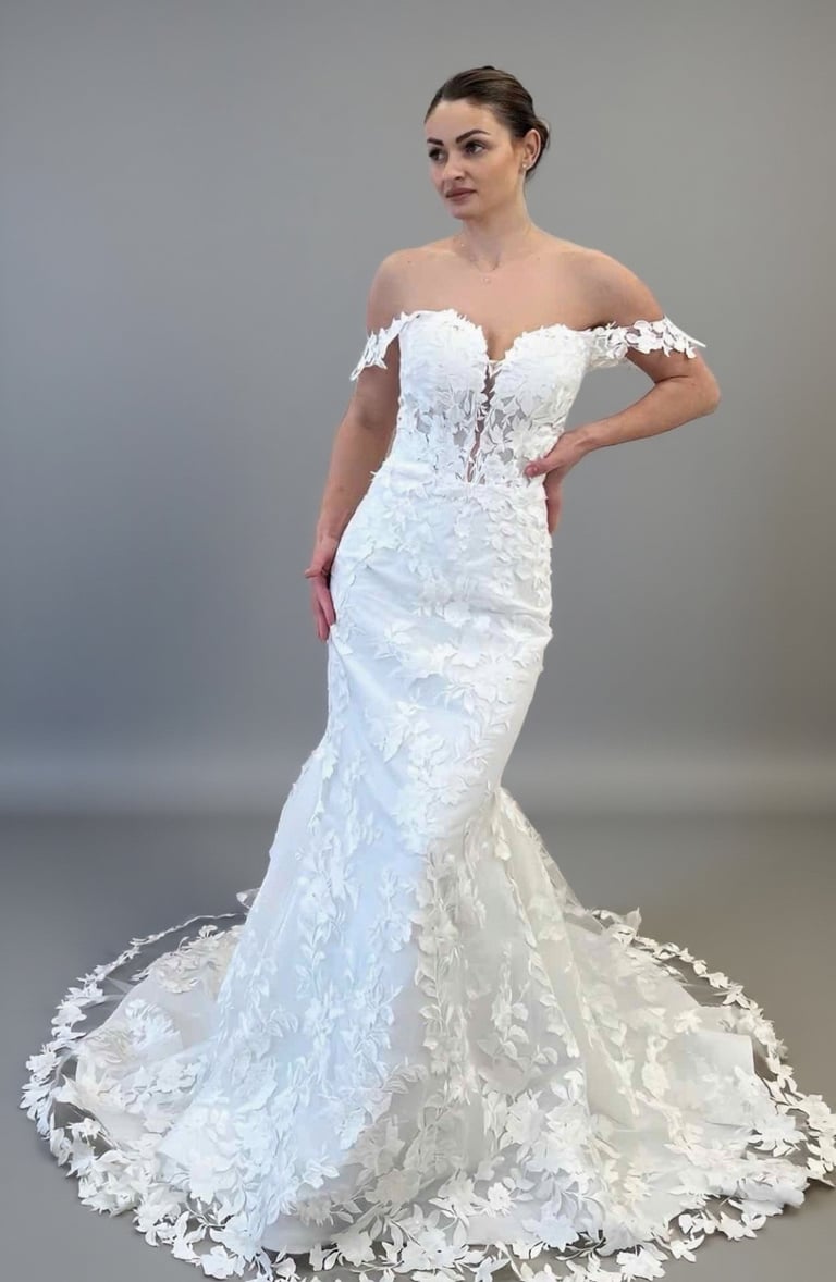 robe de mariée sirène en dentelle, Essonne DM COUTURE