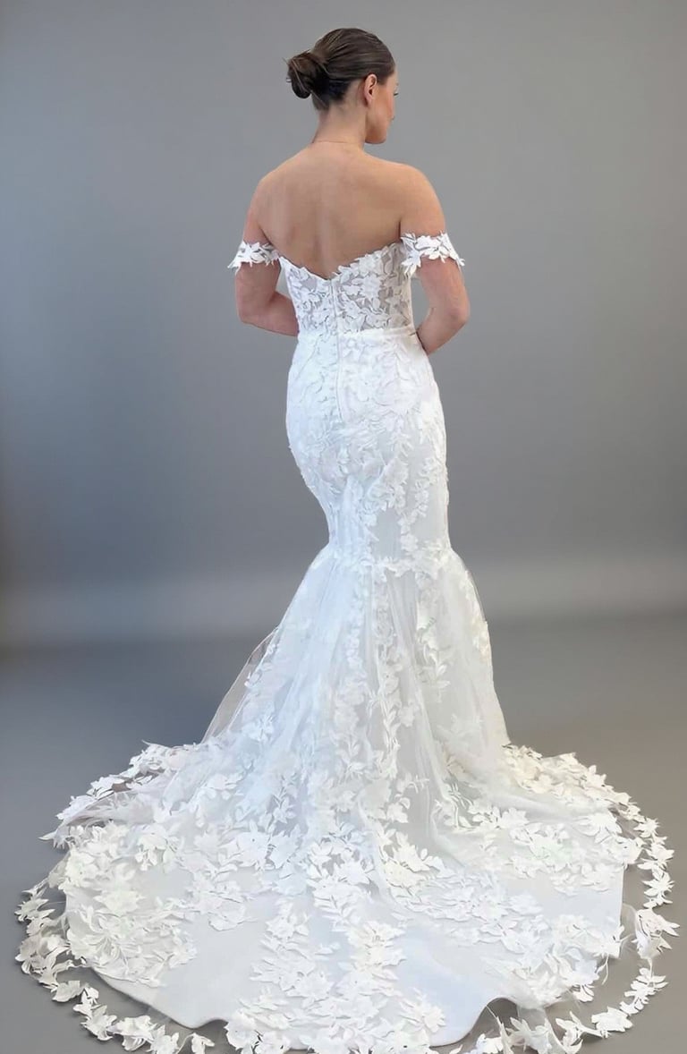 robe de mariée sirène en dentelle Essonne DM COUTURE
