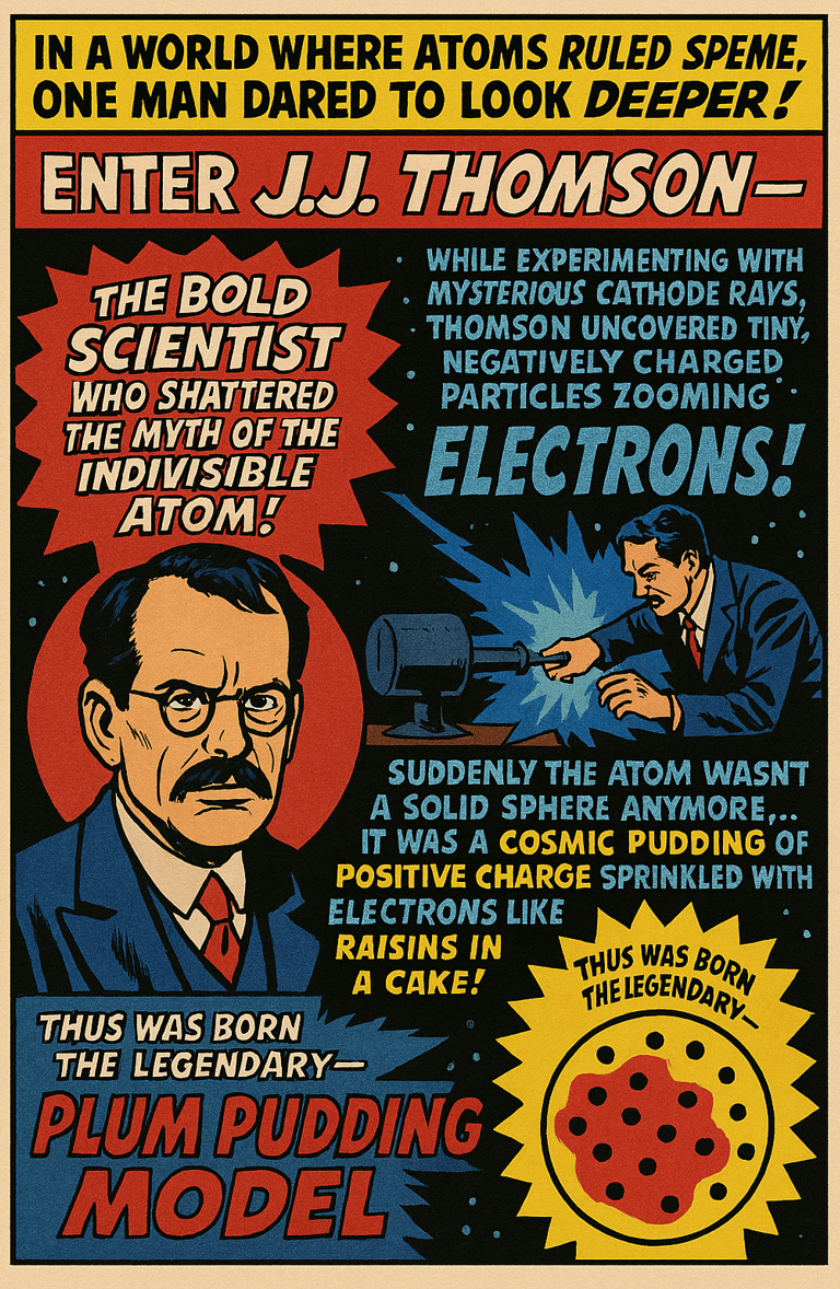 JJ Thomson discovers the electron and plum pudding model is proposed