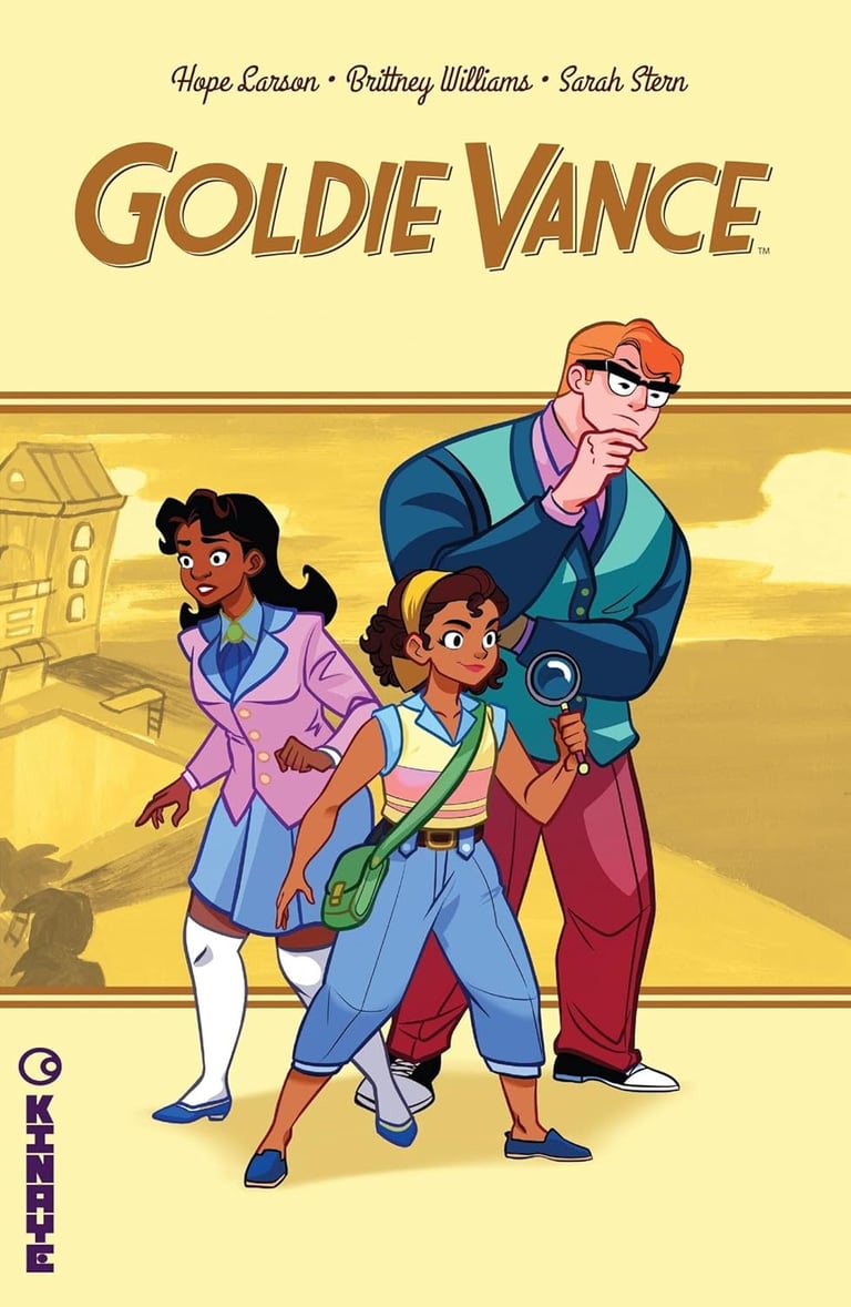 Première de couverture dtu tome 1 de la BD Goldie Vance
