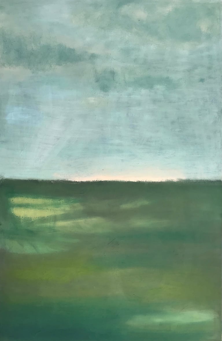 Landscape oil painting by Lina Mikuzyte