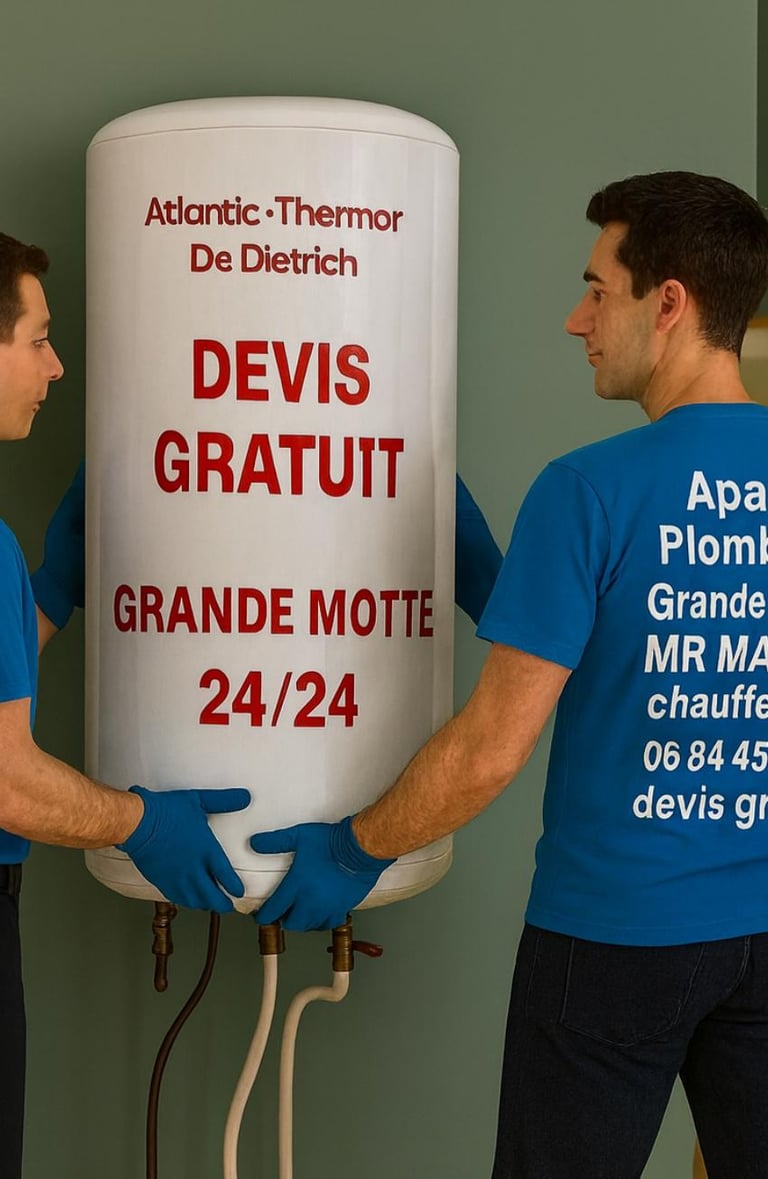 Plomberie entreprise artisan plombier entretien chauffe eau Atlantic Thermor la grande motte