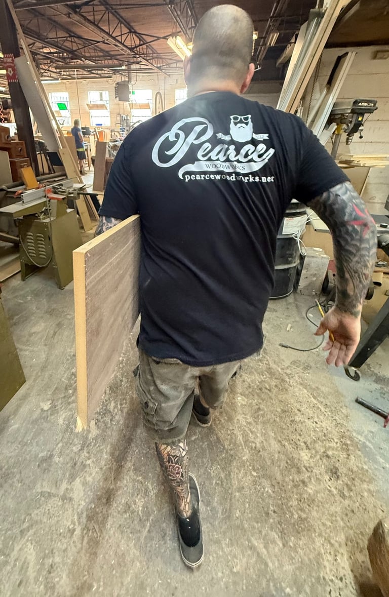 Master craftsman working in a Detroit, MI based woodshop.