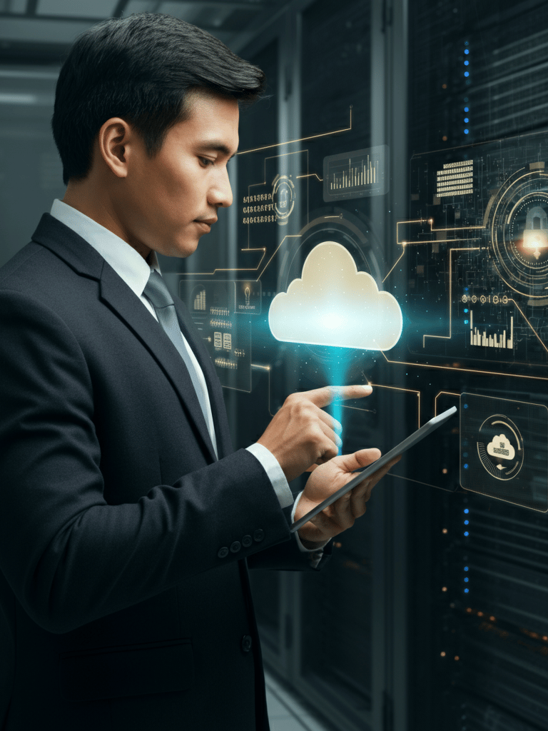 IT experts enhancing cybersecurity and infrastructure performance.