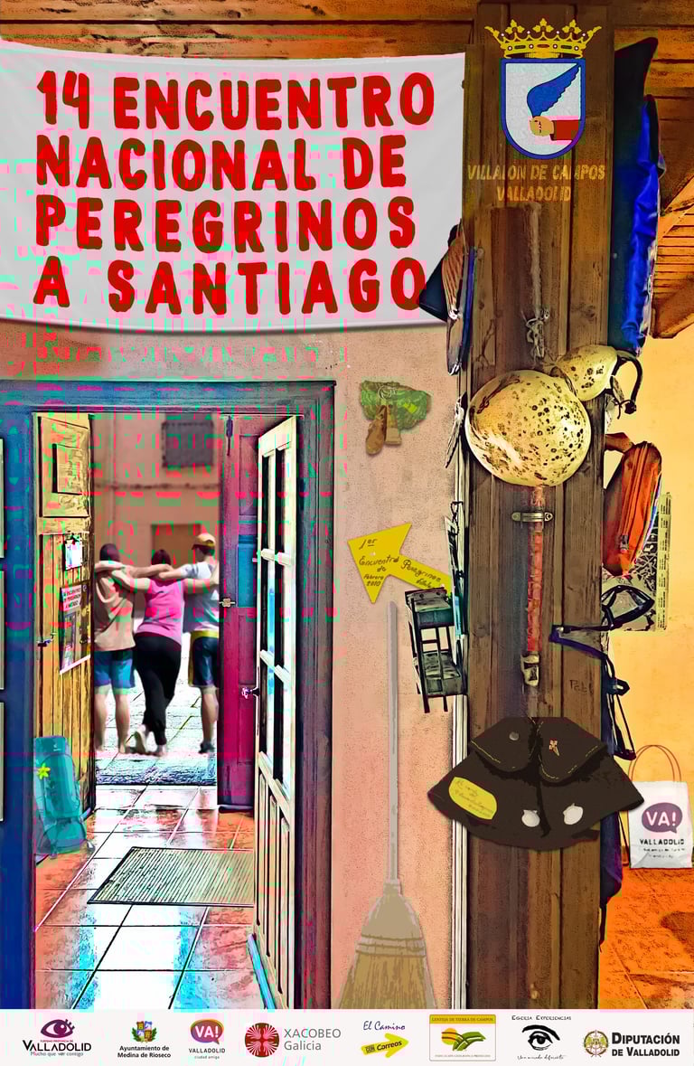 Cartel del 14 Encuentro Nacional de Peregrinos a Santiago. Villalón de Campos, octubre de 2025