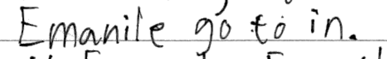 example of student writing