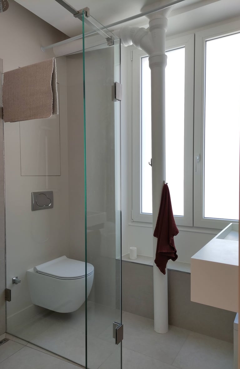 projet bouloi de carmela iannibelli architecte, salle de bain