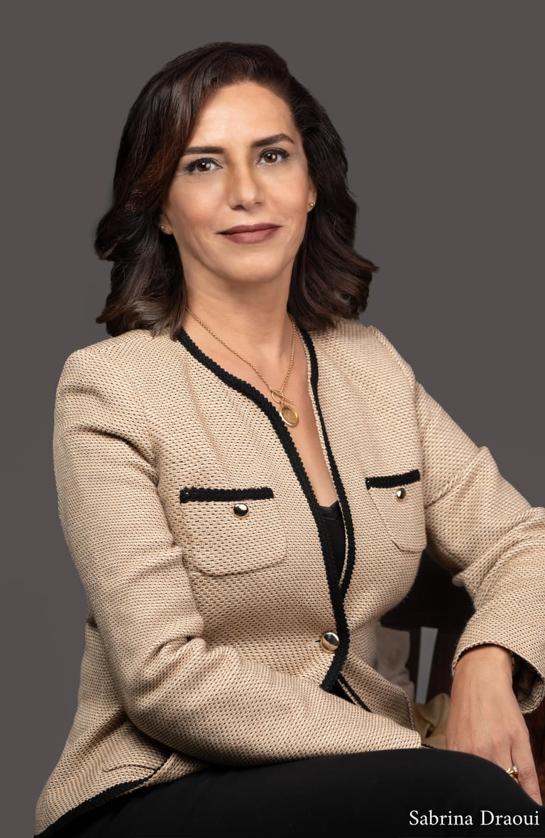 a corporate woman in a suit jacket