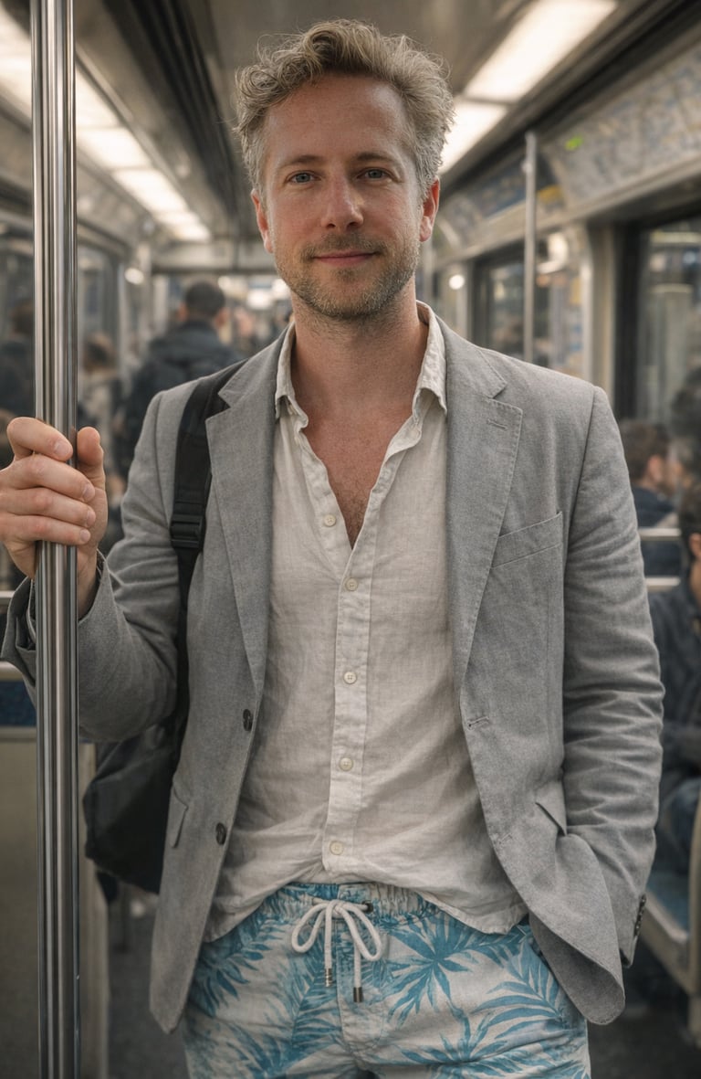 Journée sans pantalon dans le métro - Illustration Gauthier Leleu journée mondiale