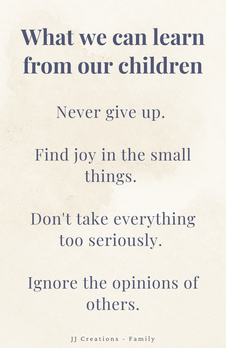 a quote about what parents can learn from rheir children