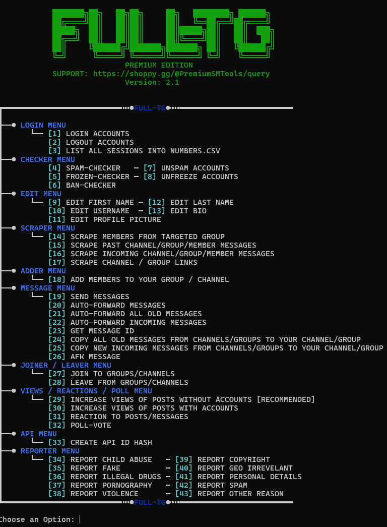 Telegram Marketing Tool
