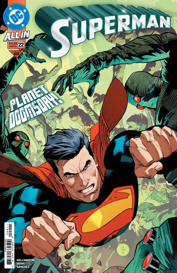 a superman comic book cover man of steel