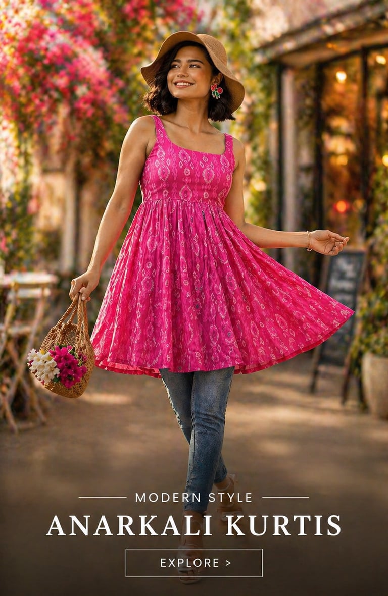 modern anarkali short kurtis