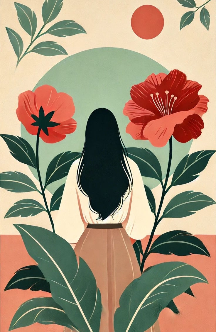 a woman with long hair and a white dress