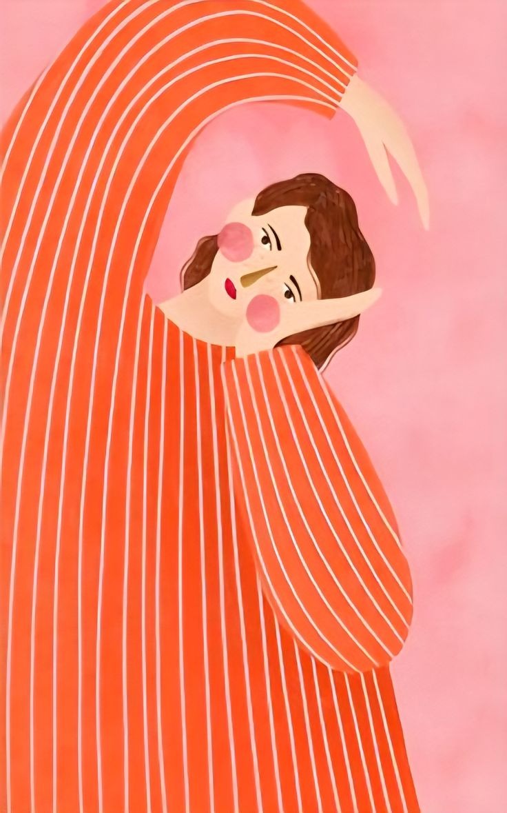 illustrazione donna osteopatia 