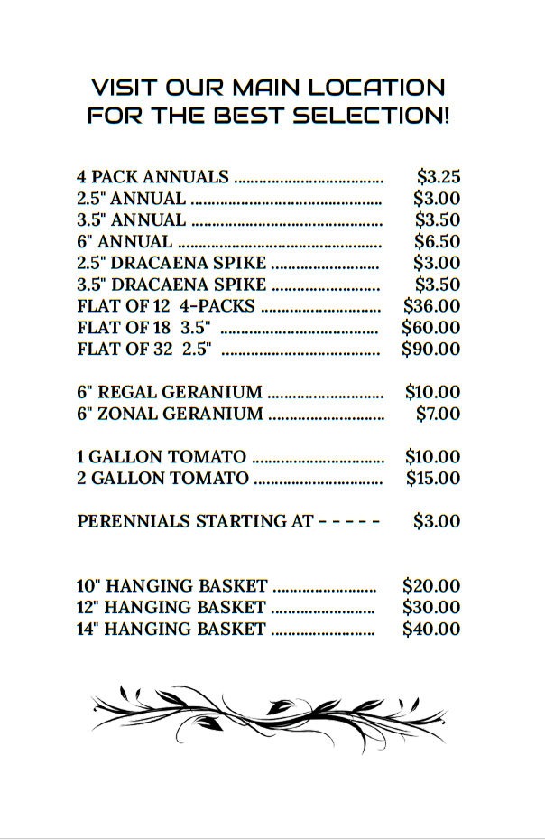 Prices 2026