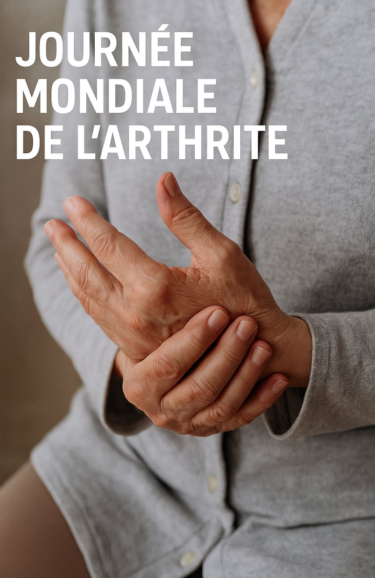 douleur articulaire, Illustration pour la journée mondiale de l'arthrite.