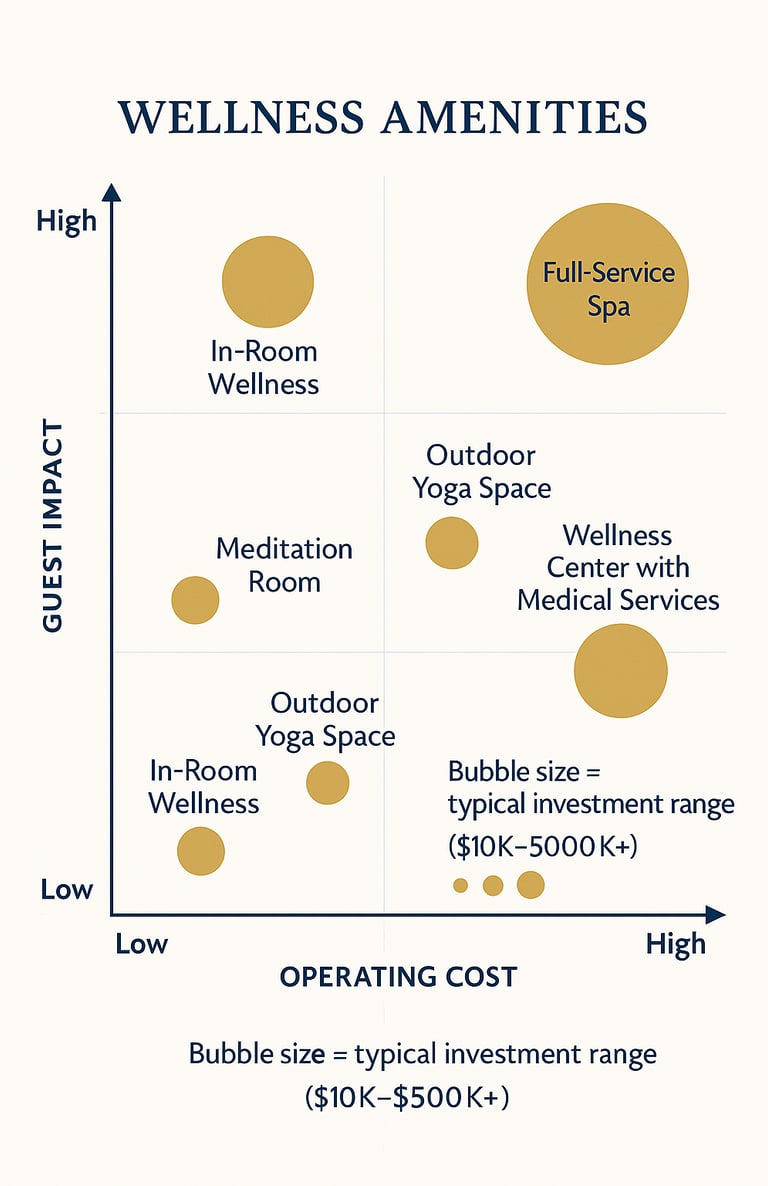 infographic showing ROI for wellness amenties in resorts
