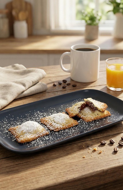 Puff pastry Vegetarian cookies with chocolate cream recipe