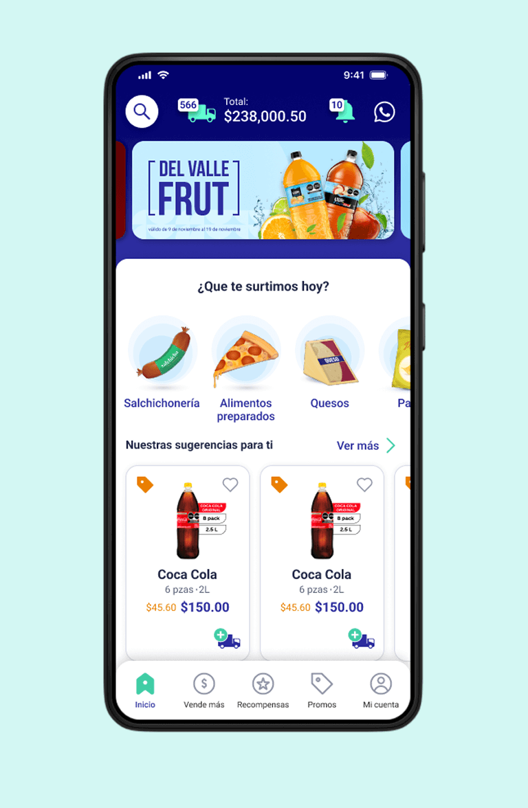 a mobile phone showing a mobile phone screen displaying a grocery storefront