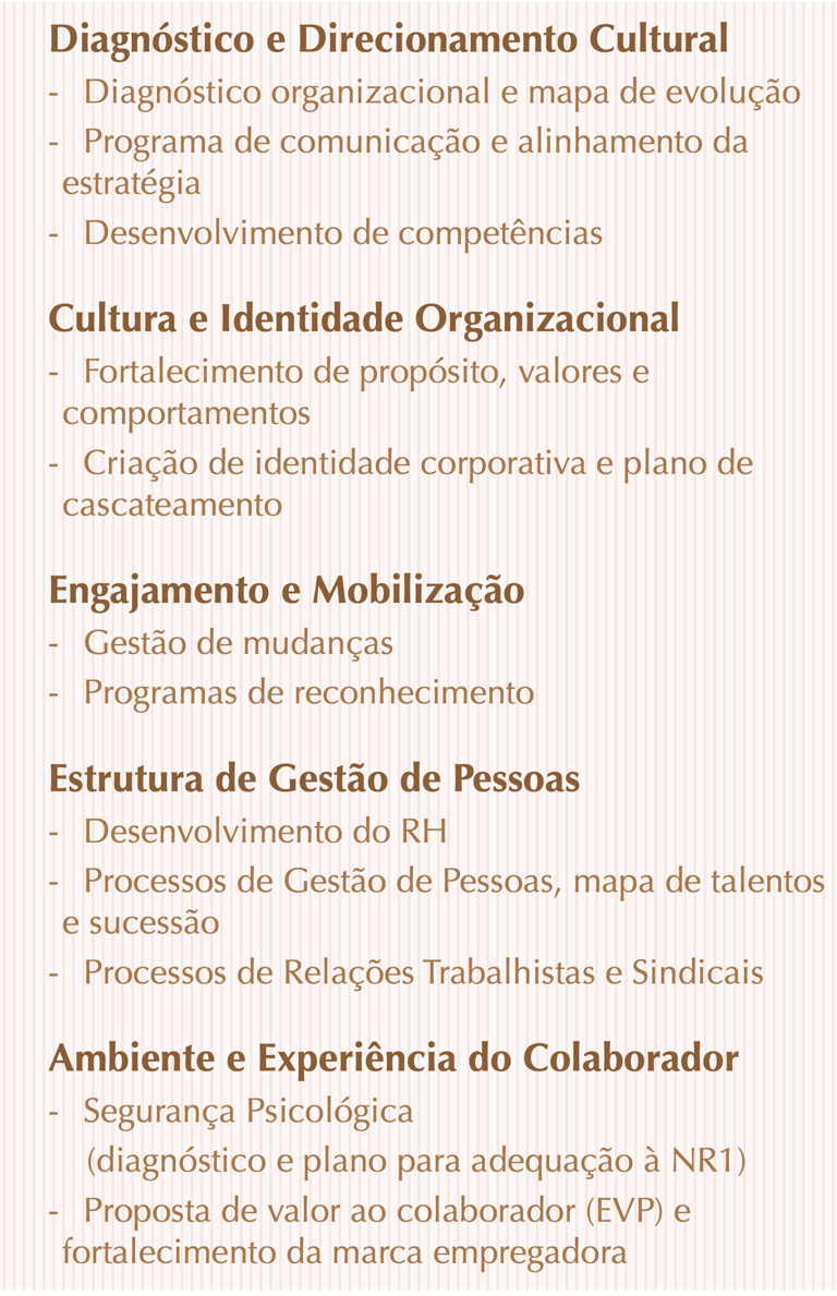 Soluções práticas em Cultura & Engajamento Áureas Consulting