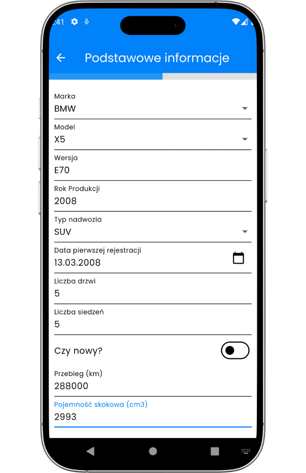ekran dodania ogłoszenia