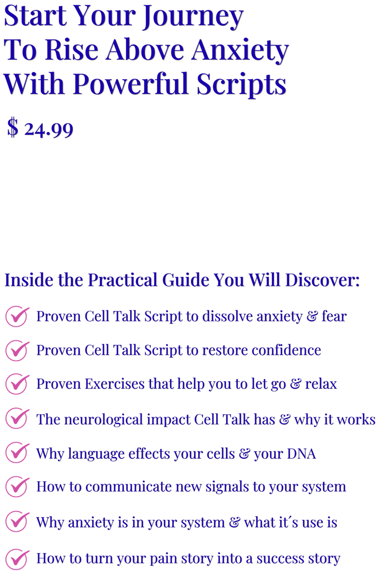 Description around the shop button with all benefits of the ebook "Pull The Plug On Anxiety"