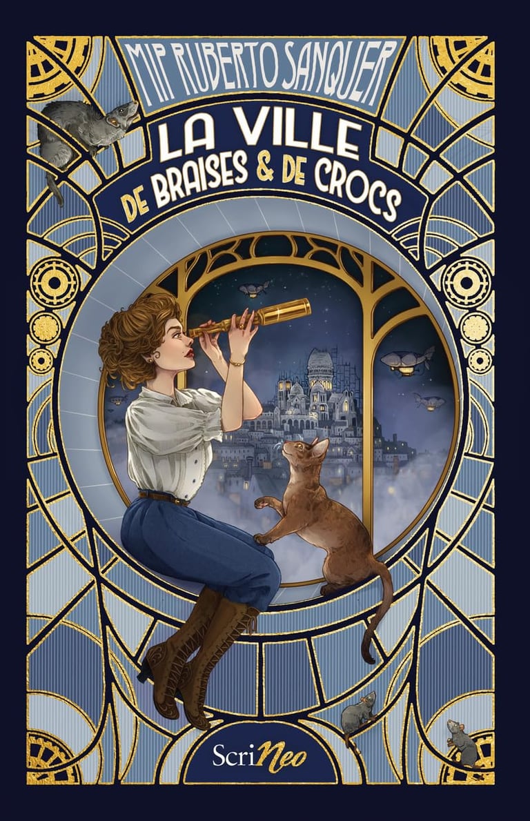 Première de couverture du roman la ville de braises & de crocs