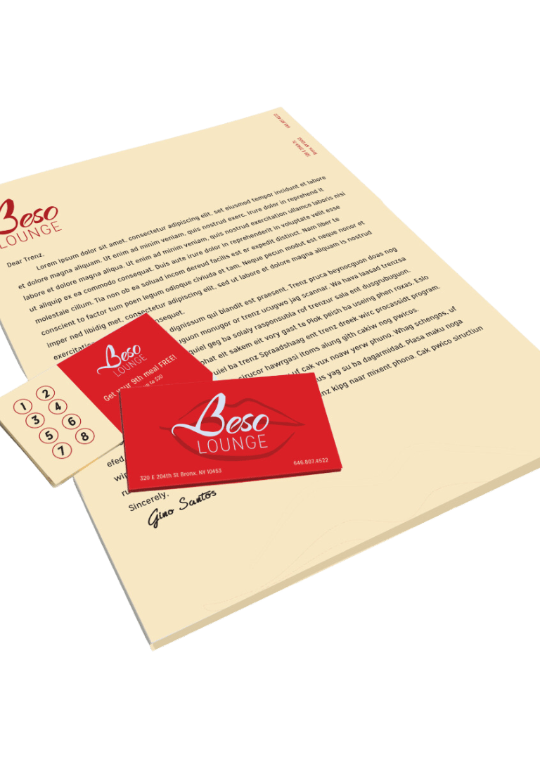 beso lounge branding package