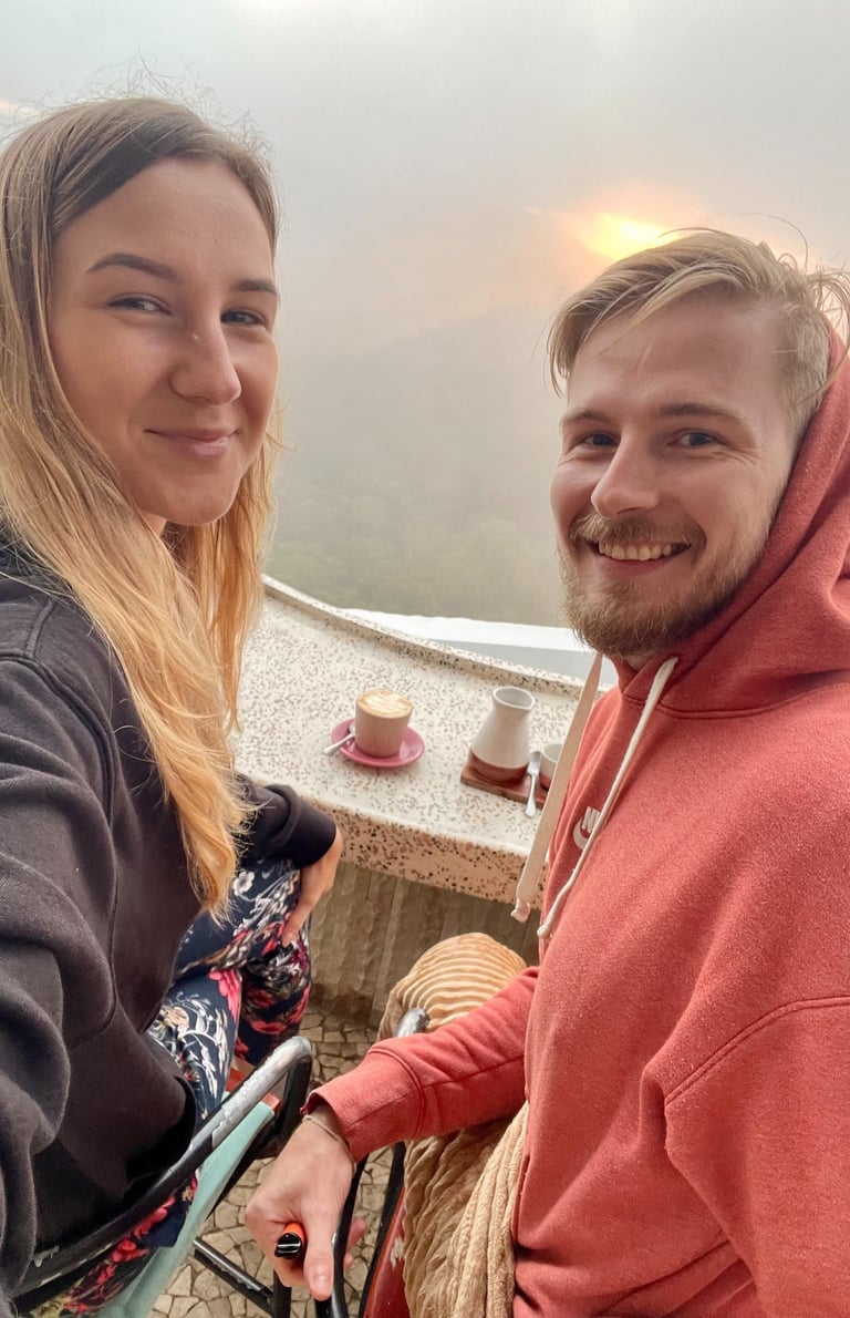 wschód słońca na wulkanie