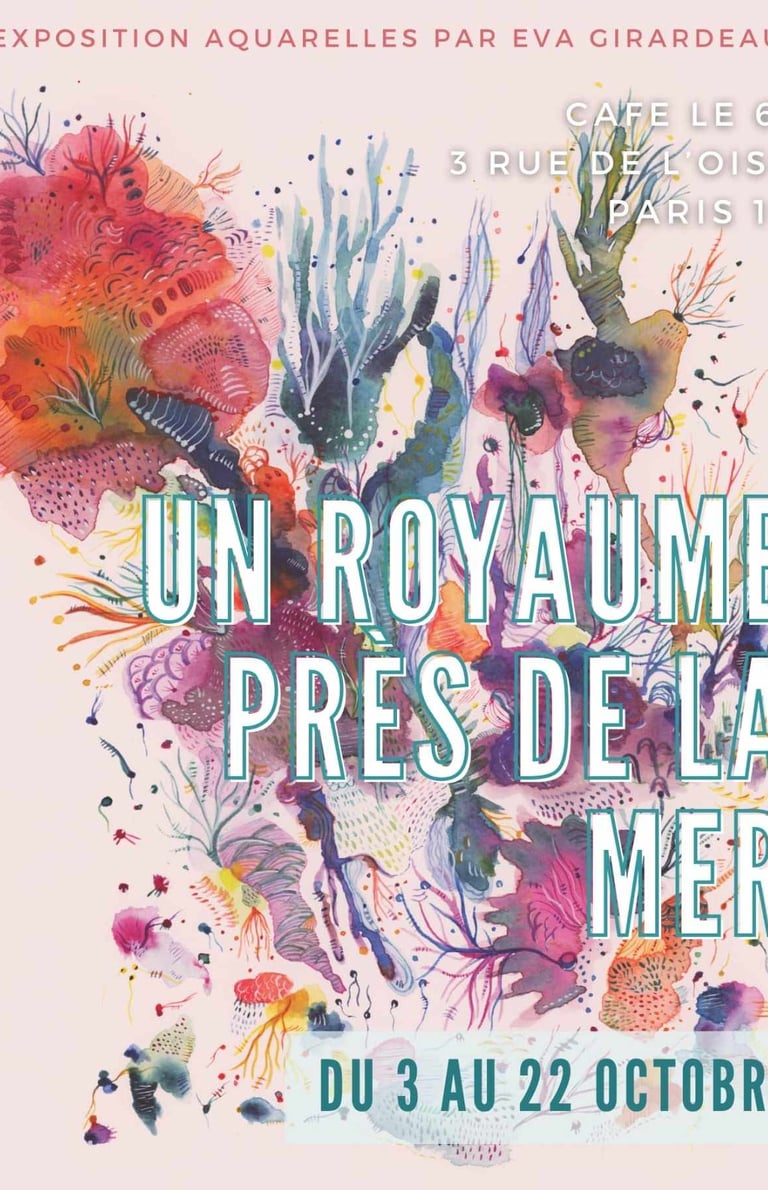 affiche d'exposition d'aquarelle