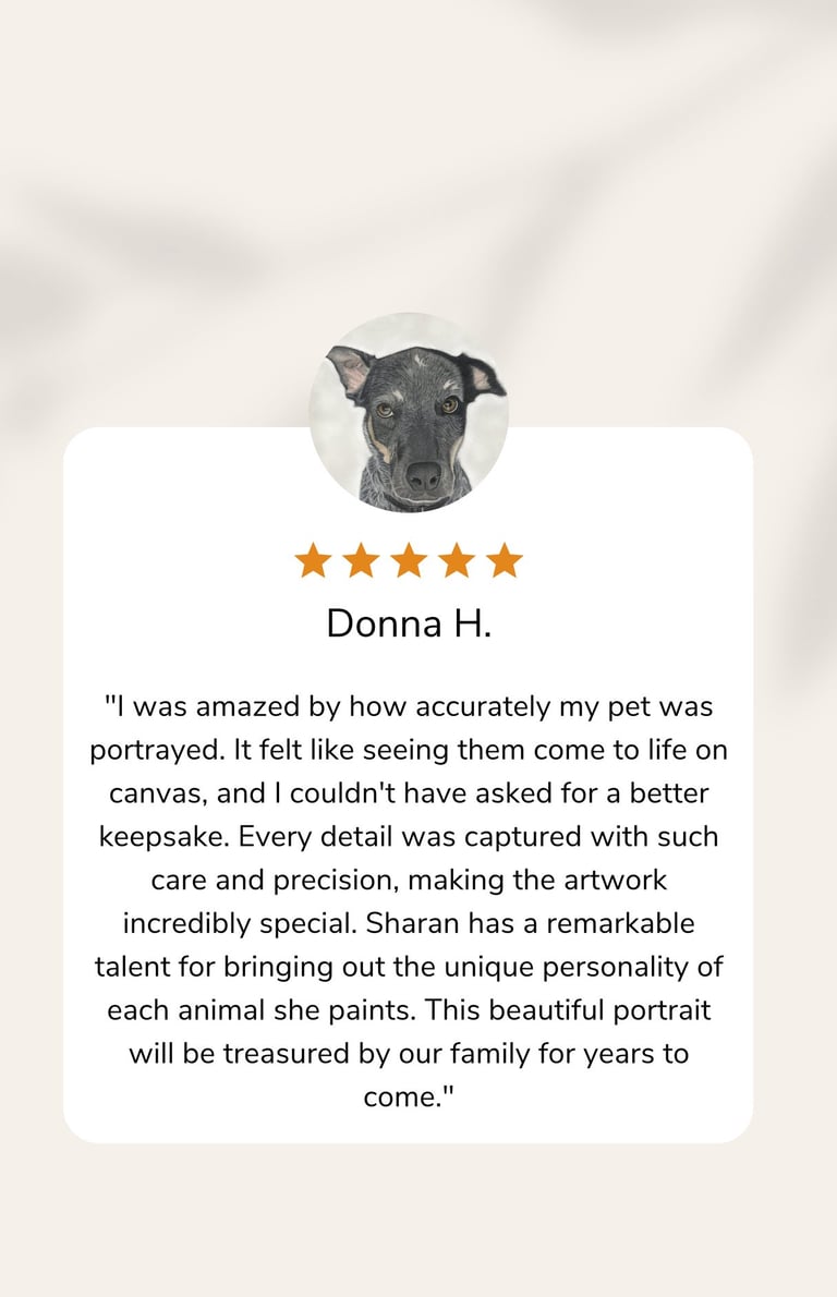 Custom Pet Portrait Review