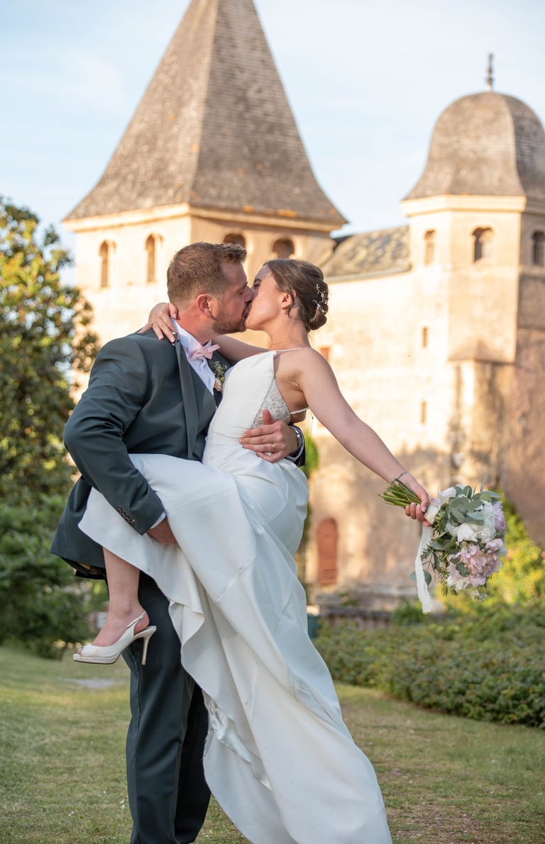 Séance couple mariage chateau de caumont