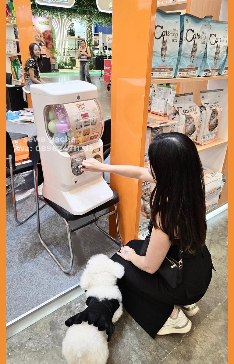 sewa mesin gacha gachapon putih