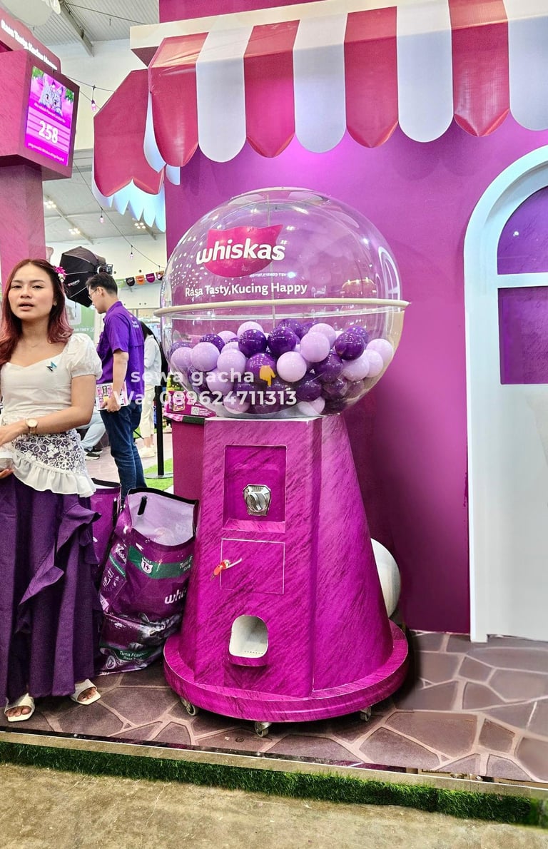 sewa mesin gacha jumbo ungu jabodetabek