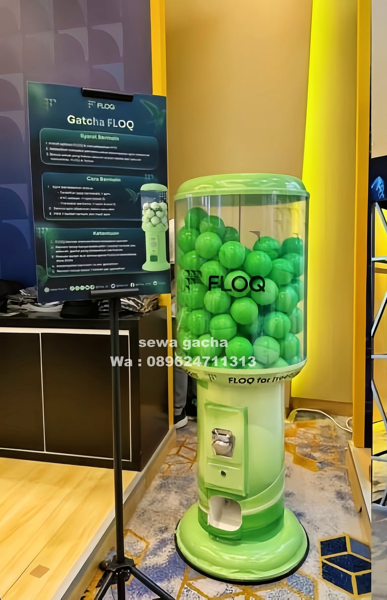 sewa cutom jumbo giant gacha gachapon indonesia