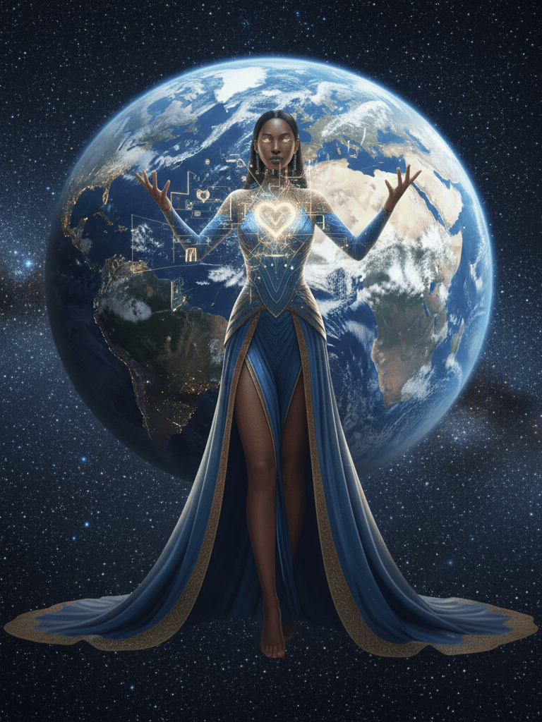 Female explorer symbolizing inner and outer space alignment best ai course